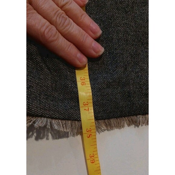 Etcetera Women's Size 10 Dress Gray Midi Wool Blend Bow Fringe Simple - Picture 9 of 9